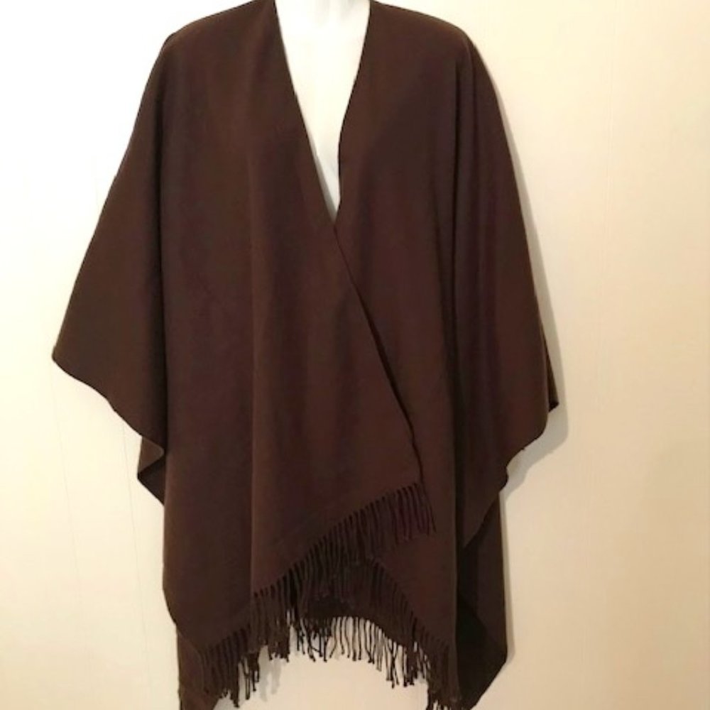 V-FRASS Brown Wrap with Fringes